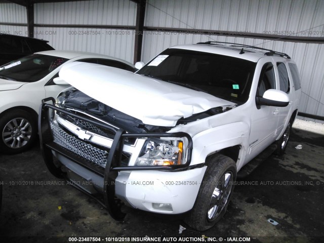 1GNFK23089R251134 - 2009 CHEVROLET TAHOE K1500 LT WHITE photo 2