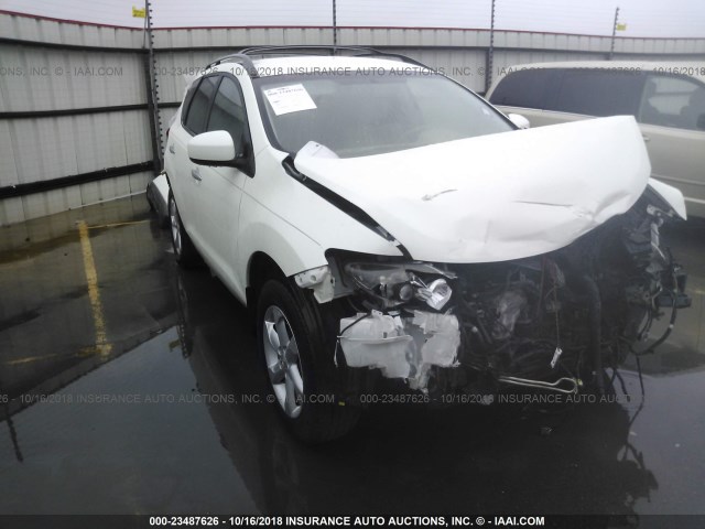 JN8AZ18U59W003496 - 2009 NISSAN MURANO S/SL WHITE photo 1