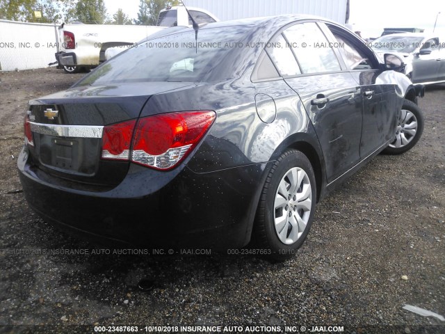 1G1PA5SH7E7405484 - 2014 CHEVROLET CRUZE LS GRAY photo 4