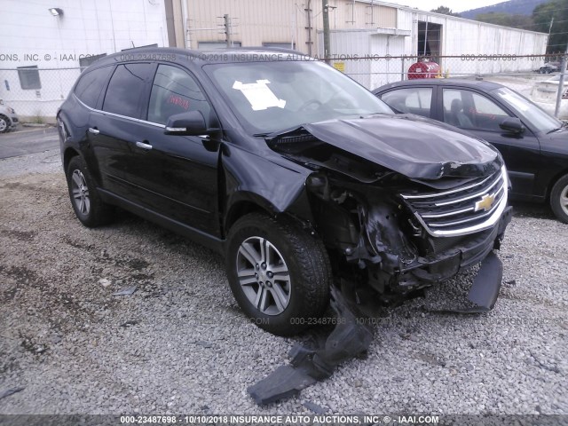 1GNKRHKD5HJ142354 - 2017 CHEVROLET TRAVERSE LT BLACK photo 1