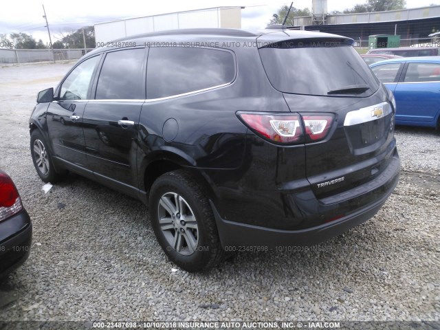 1GNKRHKD5HJ142354 - 2017 CHEVROLET TRAVERSE LT BLACK photo 3