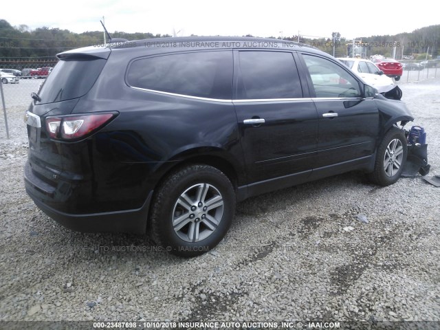 1GNKRHKD5HJ142354 - 2017 CHEVROLET TRAVERSE LT BLACK photo 4