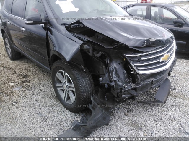 1GNKRHKD5HJ142354 - 2017 CHEVROLET TRAVERSE LT BLACK photo 6