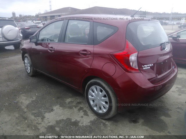 3N1CE2CP8FL360490 - 2015 NISSAN VERSA NOTE S/S PLUS/SV/SL/SR RED photo 3