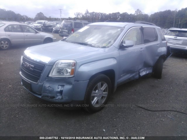 2GKALREK8F6190449 - 2015 GMC TERRAIN SLE BLUE photo 2