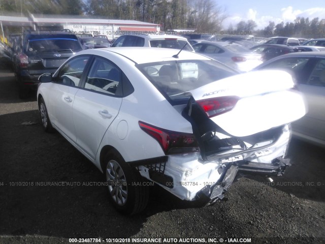 3KPC24A32JE020430 - 2018 HYUNDAI ACCENT SEL WHITE photo 3