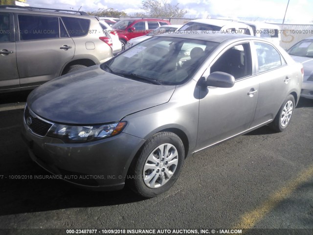 KNAFU4A27D5645689 - 2013 KIA FORTE EX SILVER photo 2