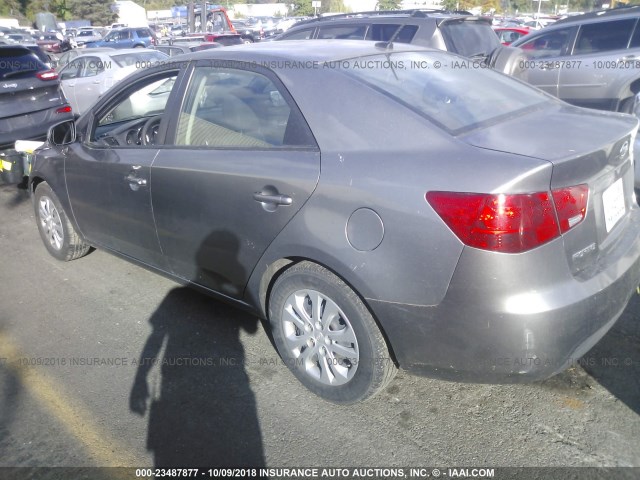 KNAFU4A27D5645689 - 2013 KIA FORTE EX SILVER photo 3