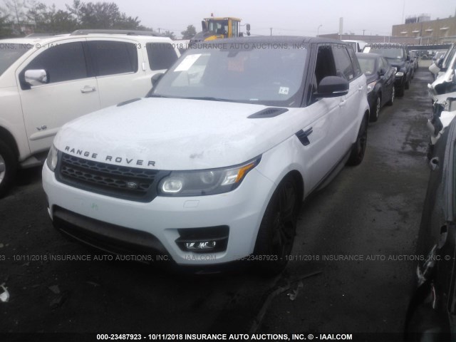 SALWR2EF2GA575075 - 2016 LAND ROVER RANGE ROVER SPORT SC WHITE photo 2