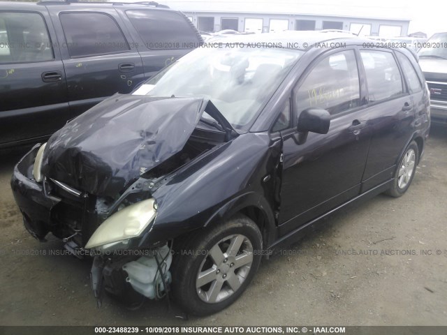 JS2RC62H565351590 - 2006 SUZUKI AERIO BLACK photo 2