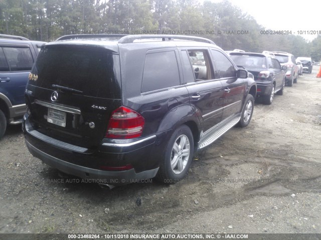 4JGBF71EX7A265132 - 2007 MERCEDES-BENZ GL 450 4MATIC BLACK photo 4