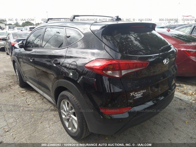 KM8J33A42JU715088 - 2018 HYUNDAI TUCSON SEL/SEL PLUS BLACK photo 3