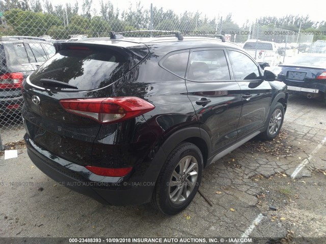 KM8J33A42JU715088 - 2018 HYUNDAI TUCSON SEL/SEL PLUS BLACK photo 4