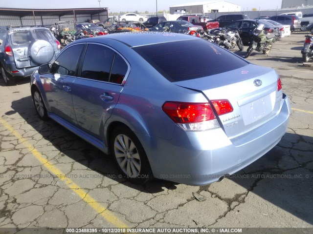 4S3BMDH64A2237304 - 2010 SUBARU LEGACY 3.6R PREMIUM BLUE photo 3