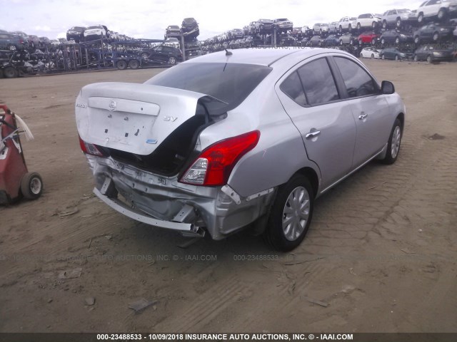 3N1CN7AP0CL899410 - 2012 NISSAN VERSA S/SV/SL SILVER photo 4