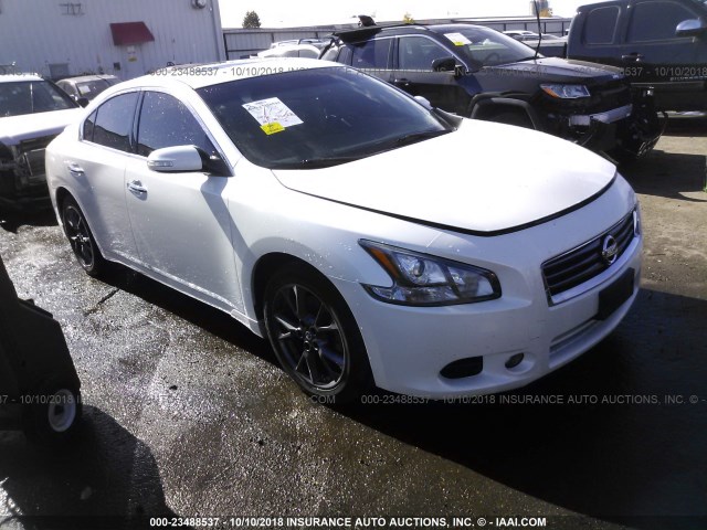 1N4AA5AP3EC468455 - 2014 NISSAN MAXIMA S/SV WHITE photo 1