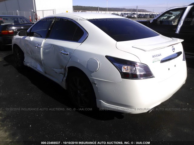 1N4AA5AP3EC468455 - 2014 NISSAN MAXIMA S/SV WHITE photo 3