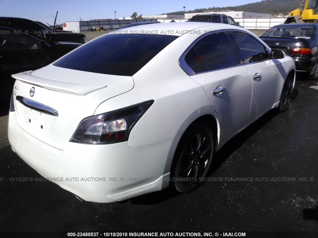 1N4AA5AP3EC468455 - 2014 NISSAN MAXIMA S/SV WHITE photo 4