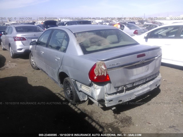 1G1ZT52895F268783 - 2005 CHEVROLET MALIBU LS Plata foto 3