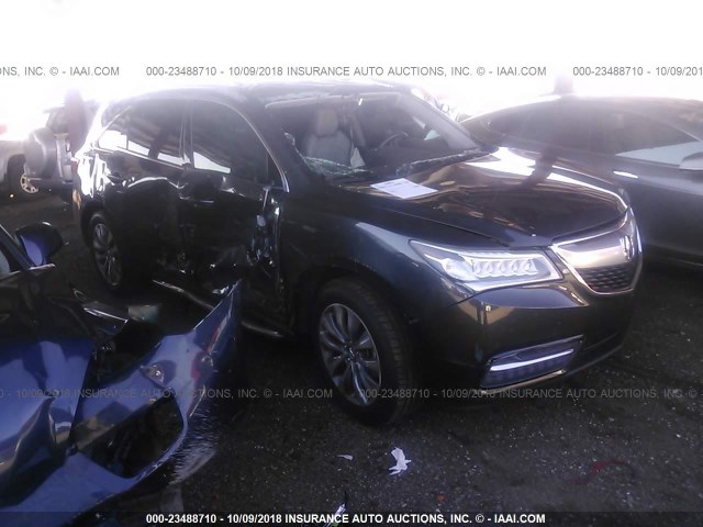 5FRYD3H43EB004132 - 2014 ACURA MDX TECHNOLOGY GRAY photo 1