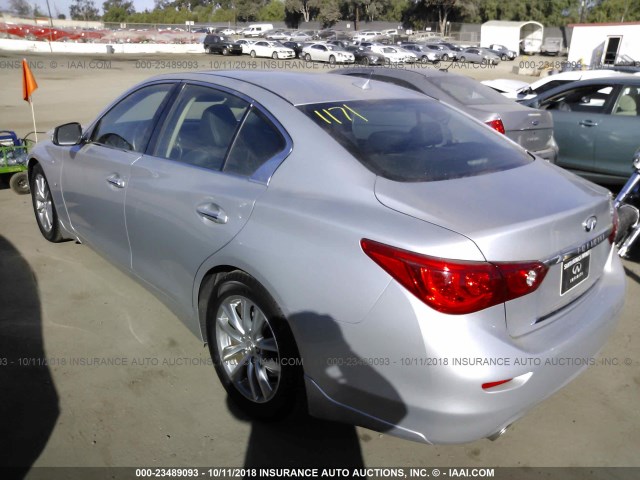 JN1BV7AP6EM684828 - 2014 INFINITI Q50 PREMIUM/SPORT SILVER photo 3