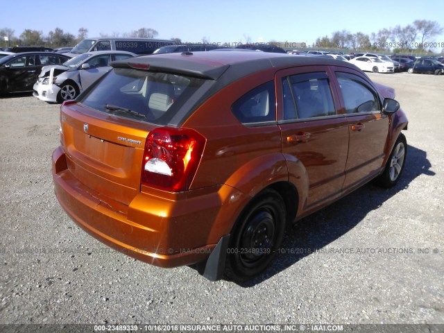 1B3CB3HA9BD115893 - 2011 DODGE CALIBER MAINSTREET ORANGE photo 4