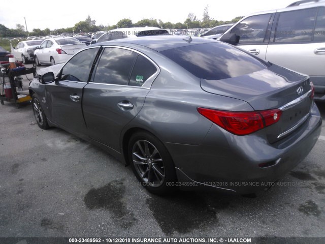 JN1EV7APXHM740254 - 2017 INFINITI Q50 PREMIUM/SPORT/SE GRAY photo 3