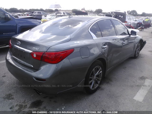 JN1EV7APXHM740254 - 2017 INFINITI Q50 PREMIUM/SPORT/SE GRAY photo 4