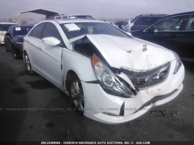 5NPEC4AC2BH256630 - 2011 HYUNDAI SONATA SE/LIMITED WHITE photo 1