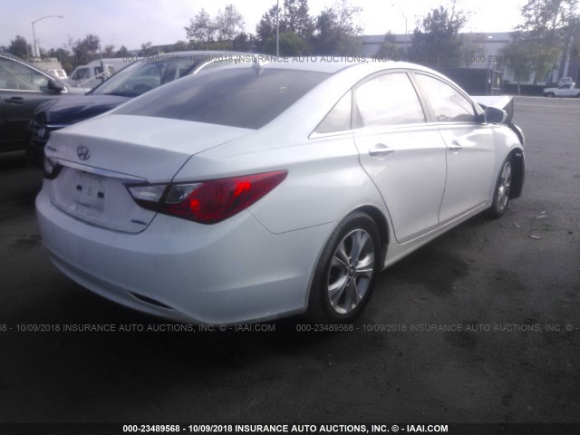 5NPEC4AC2BH256630 - 2011 HYUNDAI SONATA SE/LIMITED WHITE photo 4