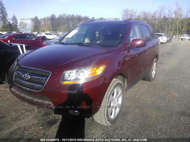 5NMSH13E57H026683 - 2007 HYUNDAI SANTA FE SE/LIMITED MAROON photo 2