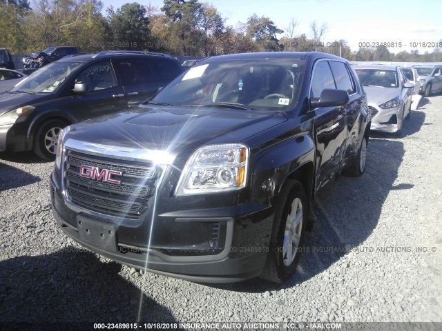 2GKALMEK8G6243199 - 2016 GMC TERRAIN SLE BLACK photo 2