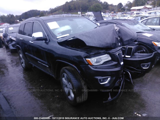 1C4RJFCG3EC337879 - 2014 JEEP GRAND CHEROKEE OVERLAND BLACK photo 1