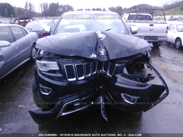 1C4RJFCG3EC337879 - 2014 JEEP GRAND CHEROKEE OVERLAND BLACK photo 6