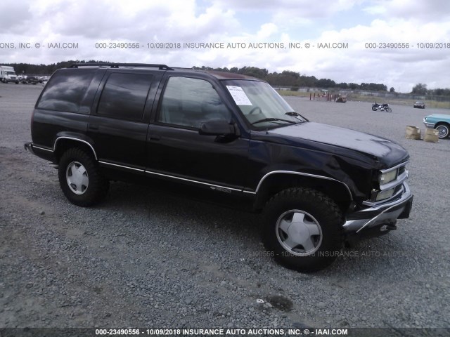 1GNEK13R4VJ301394 - 1997 CHEVROLET TAHOE K1500 BLACK photo 1