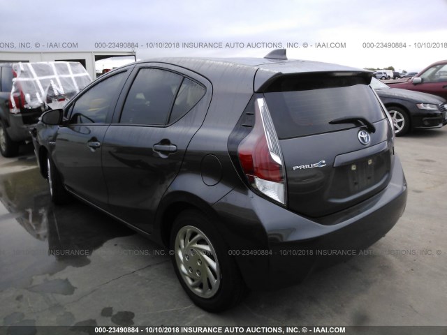 JTDKDTB34G1134536 - 2016 TOYOTA PRIUS C GRAY photo 3