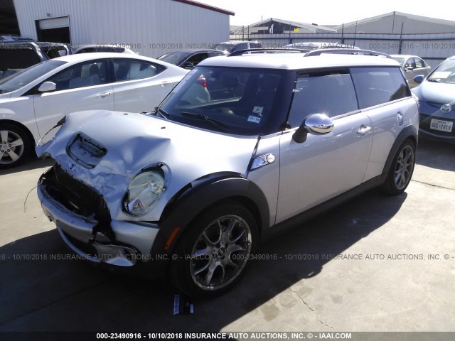 WMWMM33579TP73216 - 2009 MINI COOPER S CLUBMAN SILVER photo 2