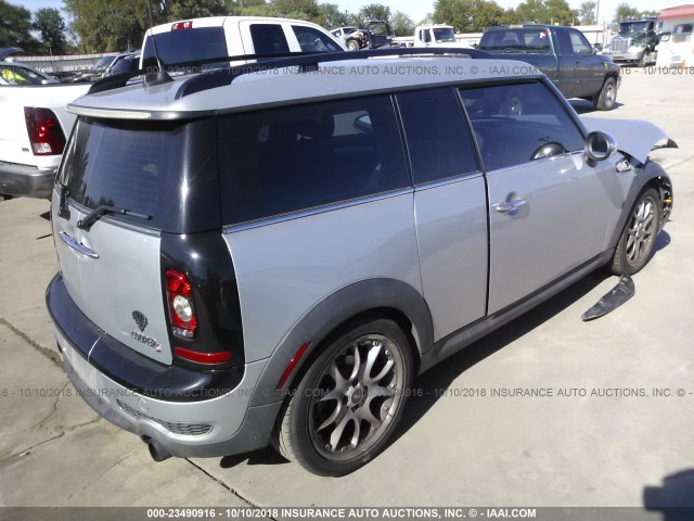 WMWMM33579TP73216 - 2009 MINI COOPER S CLUBMAN SILVER photo 4