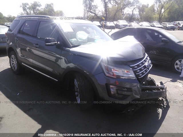 1FM5K7D81GGA70581 - 2016 FORD EXPLORER XLT GRAY photo 1