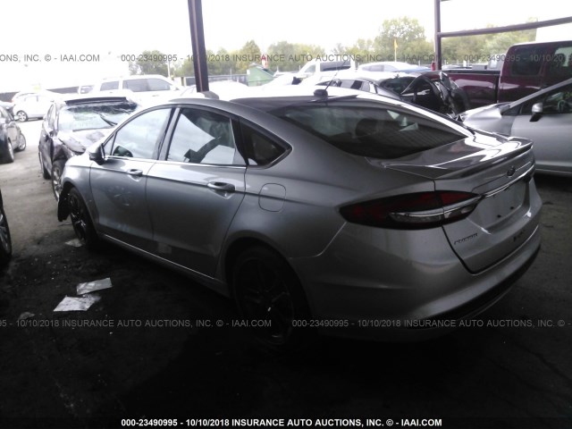 3FA6P0G7XJR260244 - 2018 FORD FUSION S SILVER photo 3