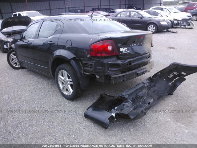 1C3CDZCB7CN156602 - 2012 DODGE AVENGER SXT BLACK photo 3