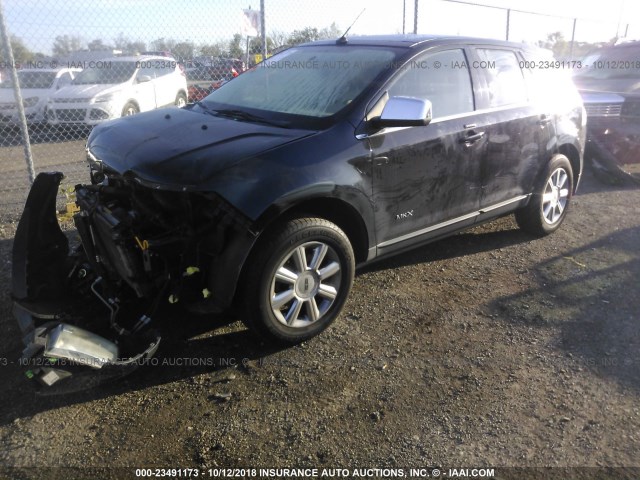 2LMDU88C77BJ31065 - 2007 LINCOLN MKX BLACK photo 2