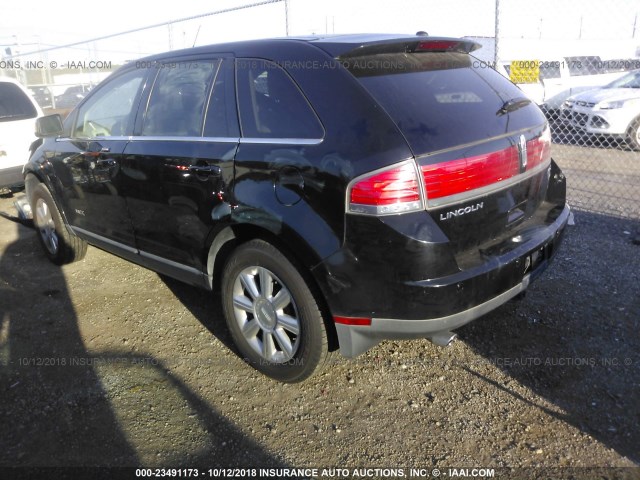 2LMDU88C77BJ31065 - 2007 LINCOLN MKX BLACK photo 3