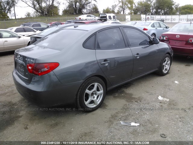 KMHDU46D08U446981 - 2008 HYUNDAI ELANTRA GLS/SE/LIMITED GRAY photo 4