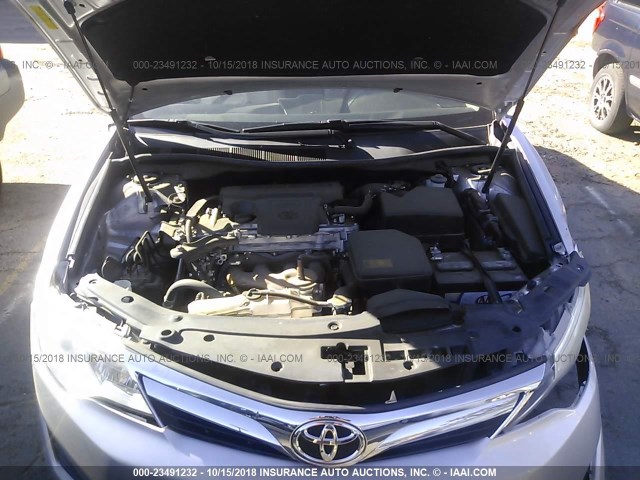 4T4BF1FK1CR171733 - 2012 TOYOTA CAMRY SE/LE/XLE ვერცხლისფერი ფოტო 10