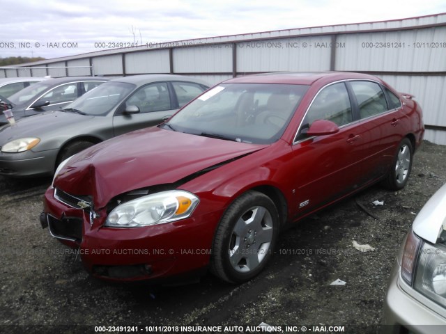 2G1WD58C789178914 - 2008 CHEVROLET IMPALA SUPER SPORT RED photo 2