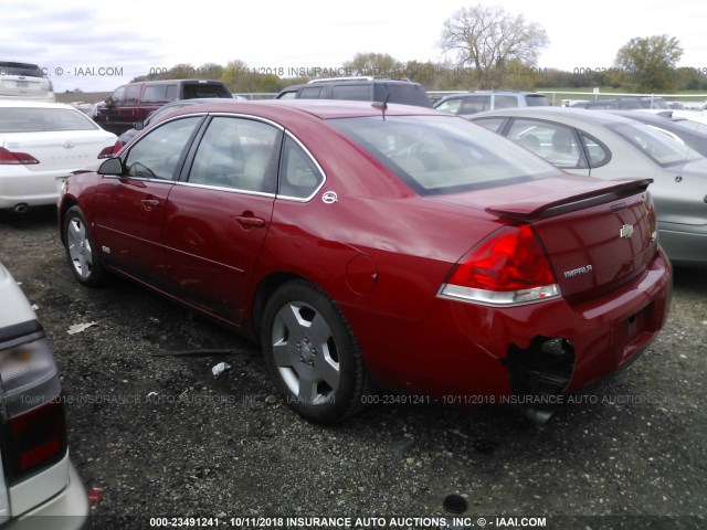 2G1WD58C789178914 - 2008 CHEVROLET IMPALA SUPER SPORT RED photo 3