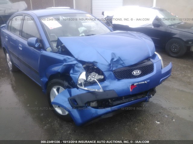 KNADE223596535953 - 2009 KIA RIO LX/SX BLUE photo 6