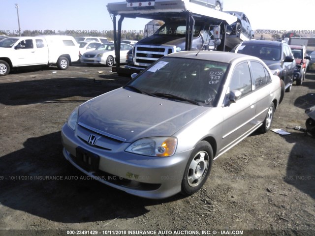 JHMES96643S017603 - 2003 HONDA CIVIC HYBRID GOLD photo 2