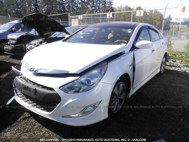 KMHEC4A41CA040734 - 2012 HYUNDAI SONATA HYBRID WHITE photo 2